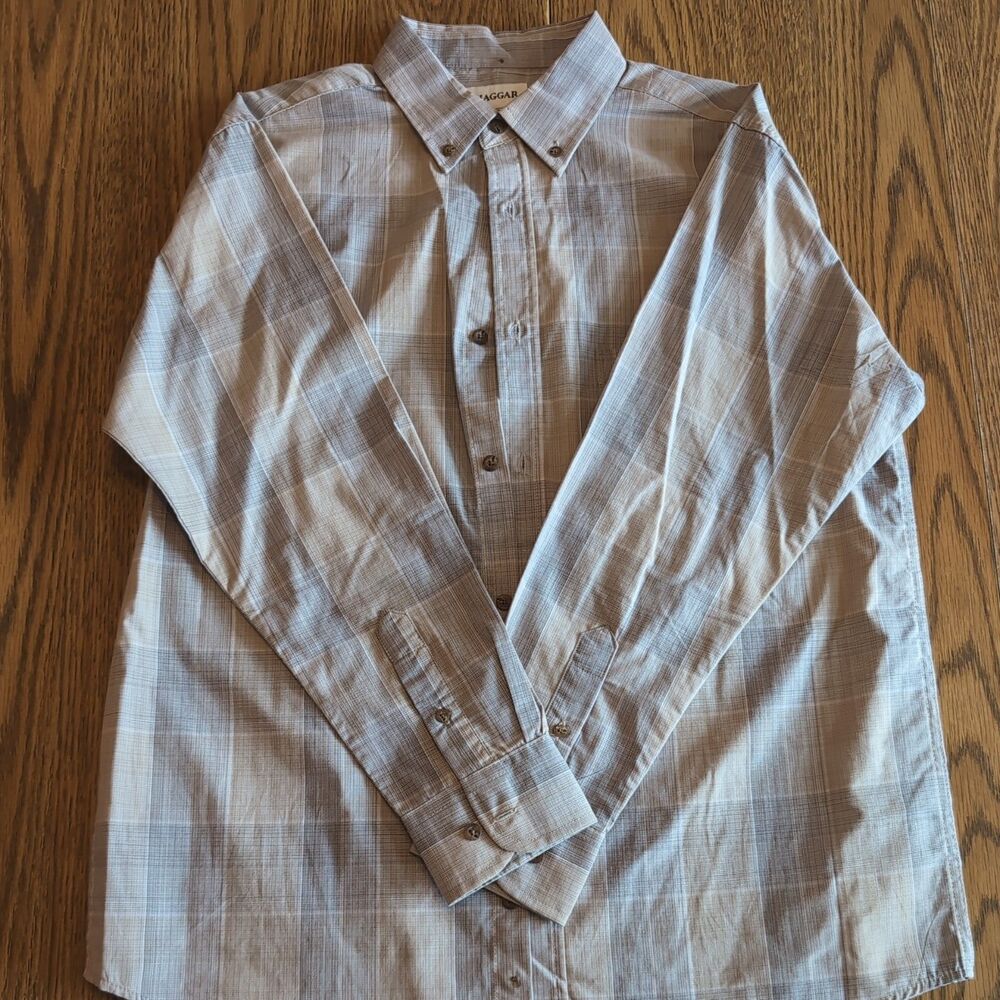 Haggar Premium Long Sleeve Stretch Collar Dress Shirts Sz Small